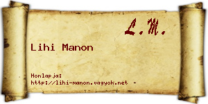 Lihi Manon névjegykártya